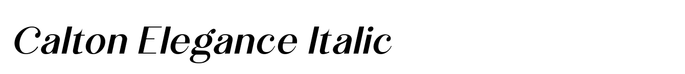 Calton Elegance Italic